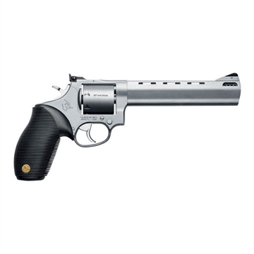 Picture of Taurus USA Model 692, Double Action, Metal Frame Revolver, Medium Frame, 357 Magnum/38 Special/9MM, 6.5" Barrel, Stainless Steel, Matte Stainless Finish, Silver, Rubber Grips, Adjustable Rear Sight, 7 Rounds 2-692069 2692069