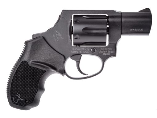 Picture of Taurus USA Model 856CH, Double Action Only, Metal Frame Revolver, Small Frame, 38 Special +P, 2" Barrel, Steel, Matte Finish, Black, Rubber Grips, Fixed Sights, 6 Rounds, Concealed Hammer 2-856021CH 2856021CH