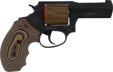 Picture of Taurus USA Model 856 Defender, Double Action, Metal Frame Revolver, 38 Special +P, 3" Barrel, Cerakote Finish, Black, G10 Grips, Front Night Sight, Rear Notch, 6 Rounds 2-85631E-NSVZ 285631ENSVZ
