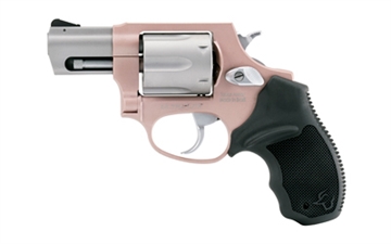 Picture of Taurus USA Model 856, Double Action, Metal Frame Revolver, Small Frame, 38 Special +P, 2" Barrel, Steel, Matte Finish, Rose Gold and Stainless Steel, Rubber Grips, Fixed Sights, 6 Rounds 2-85629ULC28