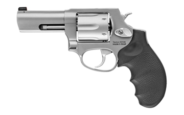 Picture of Taurus 285639NS 856 Defender 38 Special +P Caliber with 3" Barrel, 6rd Capacity Cylinder, Overall Matte Finish Stainless Steel, Finger Grooved Black Hogue Rubber Grip & Night Front Sight 2-85639NS