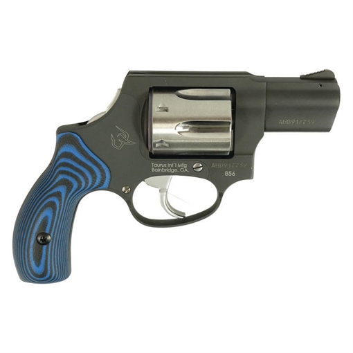 Picture of Taurus 856 Handgun .38 Spl 6rd Capacity 2" Barrel Matte Black Frame Stainless Cylinder VZ Blue Grip 2-85623CH-VZ21 725327943884