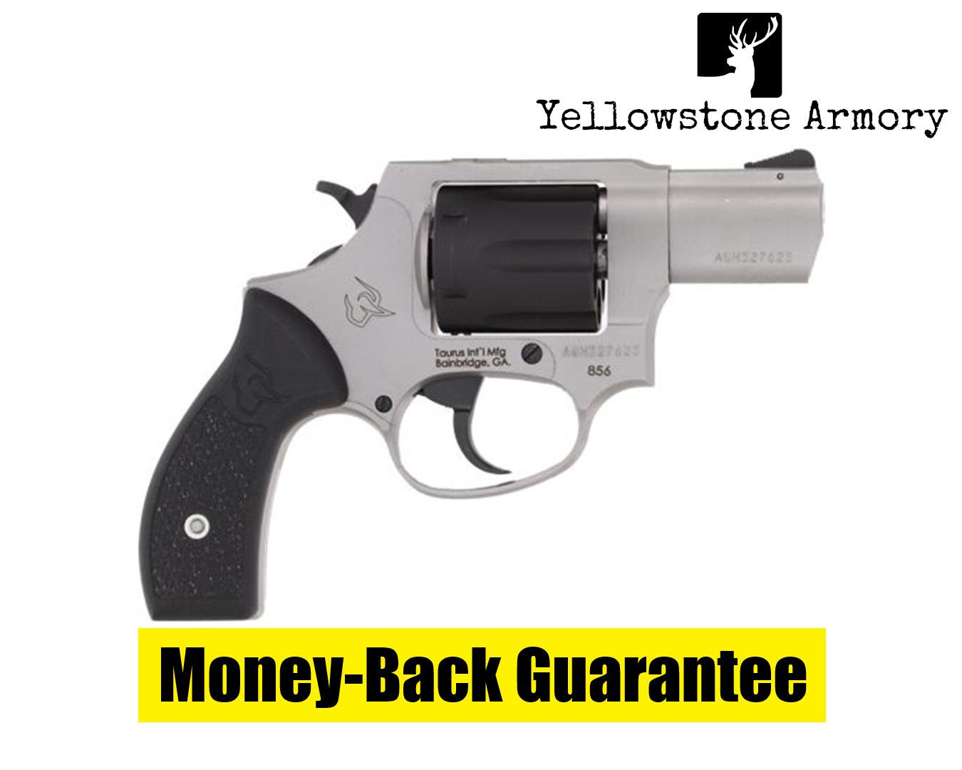 Taurus 856 Revolver 38 Spcl. 2 in. SS/Black G10 Black Grips 6 285625BG10-img-0