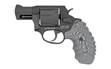 Picture of Taurus 2856021ULVZ13 856 Ultra-Lite 38 Special +P Caliber with 2" Matte Black Finish Barrel, 6rd Capacity Matte Black Finish Cylinder, Matte Black Anodized Finish Aluminum Frame & Gray VZ Cyclone Grip 2-856021ULVZ13