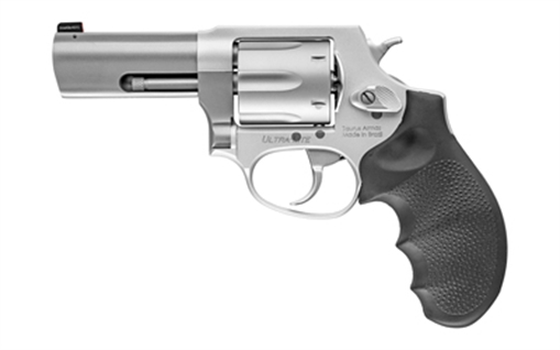 Picture of Taurus USA Model 856, Double Action, Metal Frame Revolver, Medium Frame, 38 Special +P, 3" Barrel, Front Night Sight, Alloy, Matte Stainless Finish, Silver, Hogue Grip, 6 Rounds 2-85639ULNS 285639ULNS