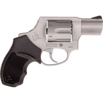 Picture of Taurus USA Model 856CH, Double Action Only, Metal Frame Revolver, Small Frame, 38 Special +P, 2" Barrel, Alloy, Matte Finish, Silver, Rubber Grips, Fixed Sights, 6 Rounds, Concealed Hammer 2-856029ULCH 2856029ULCH