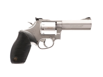 Picture of Taurus USA Model 992, Double Action, Metal Frame Revolver, Large Frame, 22LR/22WMR, 4" Barrel, Steel, Matte Stainless, Silver, Rubber Grips, Adjustable Sights, 9 Rounds 2-992049 2992049