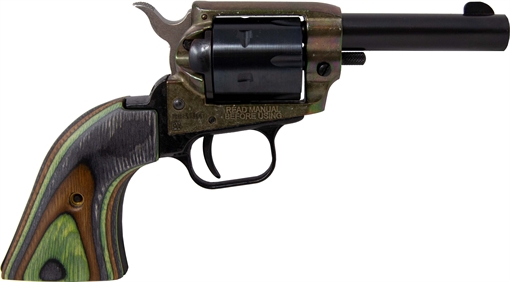 Picture of Heritage Barkeep Handgun .22 LR 6rd Capacity 3" Barrel Black Case Hardened with Laminated Green Camo Grip BK22CH3
