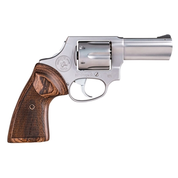 Picture of Taurus USA Model 856, Executive Grade, Revolver, Double Action, Metal Frame Revolver, Medium Frame, 38 Special +P, 3" Barrel, Satin Finish, Silver, Wood Grips, Fixed Sights, Concealed Hammer, 6 Rounds, Pelican Vault Hard Case 2-856EX39CH 2856EX39CH