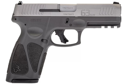 Picture of Taurus 1G3B949G15 G3 Full Size Frame 9mm Luger 15+1 4" Matte Stainless Steel Barrel, Matte Serrated Stainless Steel Slide, Gray Polymer Frame w/Picatinny Rail, Gray Polymer Grip, Right Hand 1-G3B949G-15