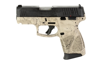 Picture of Taurus USA G3C, Striker Fired, Semi-automatic, Polymer Frame Pistol, Compact, 3.2" Barrel, Matte Finish, Flat Dark Earth Frame w/Black Splatter, Black Slide, Fixed Front Sight With Drift Adjustable Rear Sight, 12 Rounds, 3 Magazines 1-G3C931-SP3 1G3C931SP3