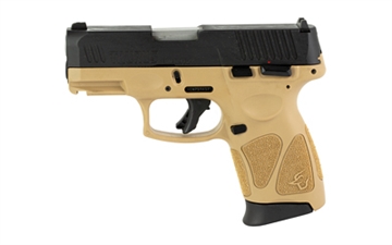 Picture of Taurus USA G3C, Striker Fired, Semi-automatic, Polymer Frame Pistol, Compact, 3.2" Barrel, Tan Frame, Matte Finish Slide, Fixed Front Sight With Drift Adjustable Rear Sight, Manual Thumb Safety, 12 Rounds, 3 Magazines 1-G3C931T 1G3C931T