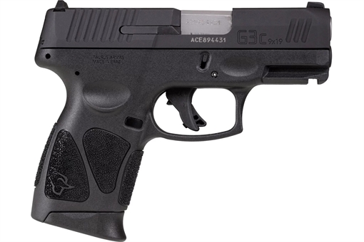 Picture of Taurus 1G3CSR9031 G3C Compact Frame 9mm Luger 12+1 3.26" Matte Stainless Steel Barrel, Matte Black Tenifer Serrated Steel Slide, Black Polymer Frame w/Picatinny Rail, Black Polymer Grip, Right Hand 1-G3CSR9031
