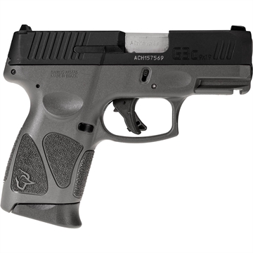 Picture of Taurus USA G3C, Striker Fired, Semi-automatic, Polymer Frame Pistol, Compact, 3.2" Barrel, Gray Frame, Matte Finish Slide, Fixed Front Sight With Drift Adjustable Rear Sight, Manual Thumb Safety, 12 Rounds, 3 Magazines 1-G3C931G 1G3C931G
