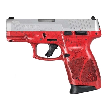 Picture of Taurus G3C Handgun 9mm 3 10/rd Magazines 3.2" Barrel Ruby Red Splatter Black Stainless Steel 1-G3C939-10SP6