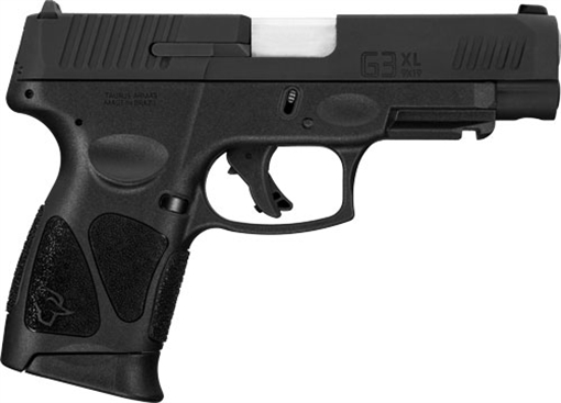 Picture of Taurus 1G3XLSR904110 G3XL Compact Frame 9mm Luger 10+1 4" Matte Stainless Steel Barrel, Matte Black Tenifer Serrated Steel Slide, Black Polymer Frame w/Picatinny Rail, Black Polymer Grip 1-G3XLSR9041-10