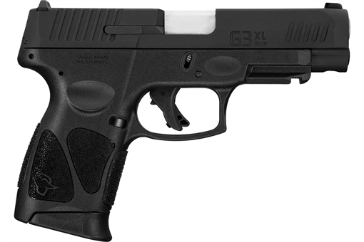 Picture of Taurus USA G3XL, Striker Fired, Semi-automatic, Polymer Frame Pistol, Compact, 9MM, 4" Barrel, Matte Finish, Black, Fixed Front Sight with Drift Adjustable Rear Sight, Trigger Safety, Integrated Picatinny Rail, 12 Rounds, 2 Magazines 1-G3XLSR9041 1G3XLSR9041