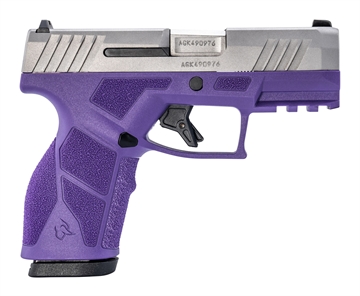 Picture of Taurus GX2 9mm 13+1 3.37" Matte Stainless Steel Barrel, Matte Serrated Stainless Steel Slide, Dark Purple Polymer Frame w/Picatinny Rail, Polymer Grip 1-GX2939DP