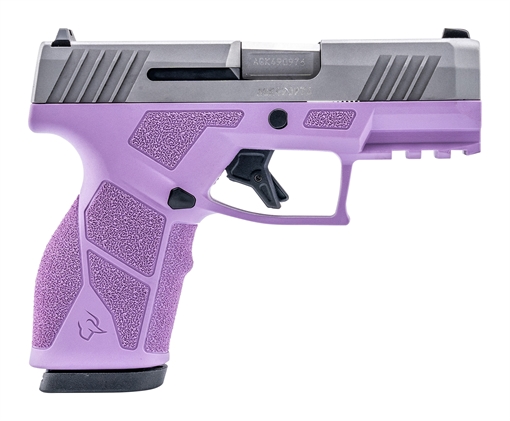 Picture of Taurus GX2 9mm 13+1 3.37" Matte Stainless Steel Barrel, Matte Serrated Stainless Steel Slide, Light Purple Polymer Frame w/Picatinny Rail, Polymer Grip 1-GX2939LP