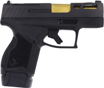 Picture of Taurus USA GX4 Race, Striker Fired, Semi-automatic, Polymer Frame Pistol, Micro-Compact, 9MM, 3" Barrel, Gold, Matte Finish, Black, Fixed Steel Front Sight, Drift-Adjustable Steel Rear Sight w/ Serrated Ramp, Optic Ready, Ported Slide, (1)-11 and (1)-13 Round Magazine 1-GX4MP931-TL1 1GX4MP931TL1