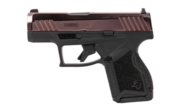 Picture of Taurus 1-GX4M931-RG GX4 Micro-Compact Frame 9mm Luger 13+1 3.06" Satin Black DLC Stainless Steel Barrel, Rose Gold PVD Serrated Alloy Steel Slide, Matte Black Stainless Steel Frame, Textured Grip 1-GX4M931-RG 1-GX4M931RG