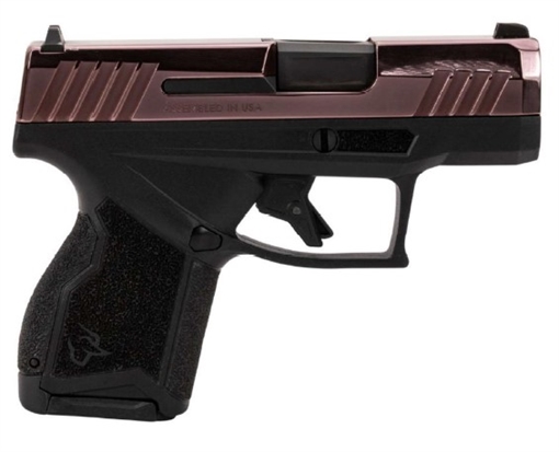 Picture of Taurus 1-GX4M931-10RG GX4 Micro-Compact Frame 9mm Luger 10+1 3.06" Satin Black DLC Stainless Steel Barrel, Rose Gold PVD Serrated Alloy Steel Slide, Matte Black Stainless Steel Frame, Textured Grip 1-GX4M931-10RG 1-GX4M93110RG