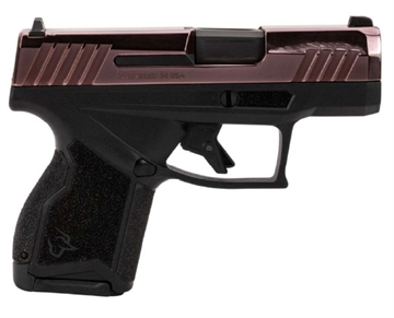 Picture of Taurus 1-GX4M931-10RG GX4 Micro-Compact Frame 9mm Luger 10+1 3.06" Satin Black DLC Stainless Steel Barrel, Rose Gold PVD Serrated Alloy Steel Slide, Matte Black Stainless Steel Frame, Textured Grip 1-GX4M931-10RG 1-GX4M93110RG