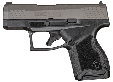 Picture of Taurus USA GX4, Striker Fired, Semi-automatic, Polymer Frame Pistol, Compact, 9MM, 3" Barrel with DLC Finish, Tungsten Cerakote Finish Slide, Fixed Steel Front Sight, Drift-Adjustable Steel Rear Sight w/ Serrated Ramp, Two Backstrap Options, 11 Rounds, 2 Magazines 1-GX4M93C 1GX4M93C