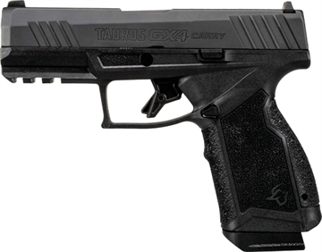 Picture of Taurus USA GX4 Carry, Striker Fired, Semi-automatic, Polymer Frame Pistol, Compact, 9MM, 3.7" DLC Coated Barrel, Nitride Finish, Black, Fixed White Dot Steel Front Sight, Serrated Drift Adjustable Rear Sight, Picatinny Rail, 15 Rounds, 2 Magazines, Includes (2) Grip Backstraps 1-GX4CR941 1GX4CR941