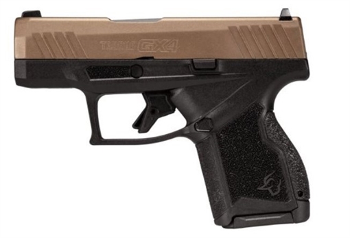 Picture of Taurus USA GX4, Striker Fired, Semi-automatic, Polymer Frame Pistol, Compact, 9MM, 3" Barrel, Matte Finish, Black Frame, Blue PVD Slide, Adjustable Sights, (1)-11 and (1)-13 Round Magazine 1-GX4M931-B 1-GX4M931B