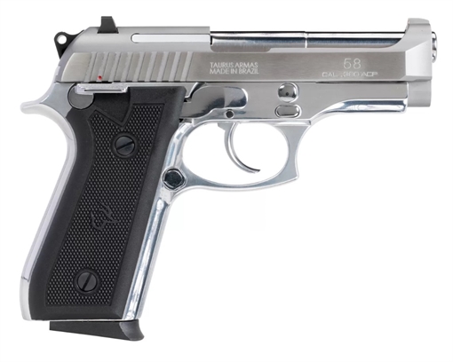 Picture of Taurus 58 380 ACP 15+1 4" Matte Stainless Steel Barrel, Matte Serrated Stainless Steel Slide, Matte Stainless Aluminum Frame w/Beavertail, Black Polymer Grip 1-58149