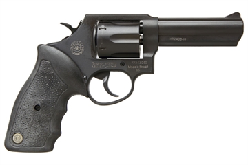 Picture of Taurus USA Model 65, Double Action, Metal Frame Revolver, Medium Frame, 357 Magnum, 4" Barrel, Steel, Oxide Finish, Black, Rubber Grips, Fixed Sights, 6 Rounds 2-650041 2650041