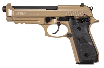 Picture of Taurus PT92 Handgun 9mm Luger 17rd Magazines (2) 5" Barrel FDE Black Hogue Grip 1-92015AA-H
