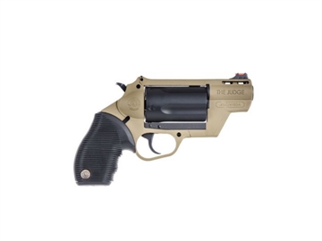 Picture of Taurus 2-441021FDE Judge Public Defender 45 Colt (LC)/410 Gauge 5rd 2.50" Flat Dark Earth Barrel & Frame Matte Black Cylinder Black Ribber Grip 2-441021FDE 2441021FDE
