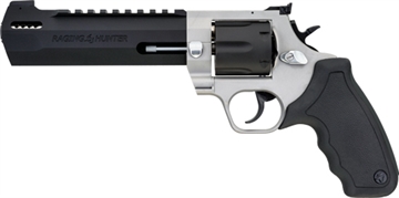 Picture of Taurus USA Raging Hunter, Double Action, Metal Frame Revolver, Large Frame, 44 Magnum, 6.75" Exact Barrel Length, Stainless Steel, Matte Finish, Duo-Tone Finish, Rubber Grips, Adjustable Sights, 6 Rounds 2-440065RH 2440065RH