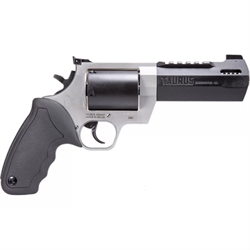 Picture of Taurus USA Raging Hunter, Double Action/Single Action, Steel Frame, Revolver, Large Frame, 500 S&W, 5.12" Barrel, Black Cylinder/Barrel, Silver Frame, Rubber Grips, Adjustable Rear Sight, 5 Rounds 2-500055RH 2500055RH