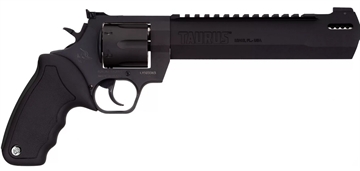 Picture of Taurus USA Raging Hunter, Double/Single Action, Metal Frame Revolver, Large Frame, 460 S&W, 8.37" Barrel, Steel, Oxide Finish, Black, Rubber Grips, Adjustable Rear Sight, 5 Rounds 2-460081RH 2460081RH