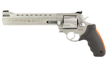 Picture of Taurus USA Raging Bull, Double Action, Metal Frame Revolver, Large Frame, 454 Casull, 8.37" Ported Barrel, Stainless Steel Finish, Rubber Grips, Adjustable Sights, 5 Rounds 2-454089M