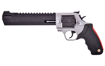 Picture of Taurus USA Raging Hunter, Double Action/Single Action, Steel Frame, Revolver, Large Frame, 500 S&W, 10" Barrel, Black Barrel/Cylinder, Silver Frame, Rubber Grips, Adjustable Rear Sight, 5 Rounds 2-500105RH 2500105RH