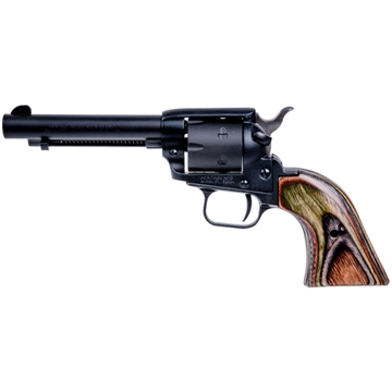 Picture of Heritage Rough Rider, Single Action, Revolver, 22LR/22 WMR, 4.75" Barrel, Alloy, Satin Finish, Black, Camo Green Laminate Grips, Fixed Sights, 6 Rounds RR22MBS4