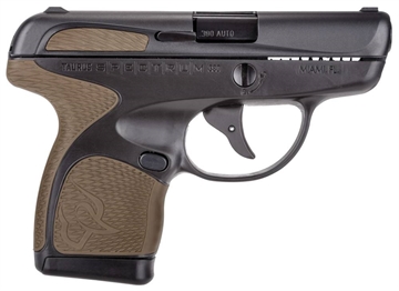 Picture of Taurus S007031119 Spectrum 380 Automatic Colt Pistol (ACP) Double 2.80" 6+1/7+1 Black Polymer Frame Flat Dark Earth Synthetic Grip Black Carbon Steel Slide 725327613961