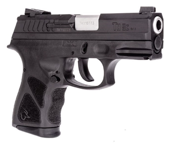 Picture of Taurus USA TH9, Double Action/Single Action, Semi-automatic, Polymer Frame Pistol, Compact, 9MM, 3.54" Barrel, Matte Finish, Black, Adjustable Sights, Manual Thumb Safety, 17 Rounds, 2 Magazines 1-TH9C031 1TH9C031