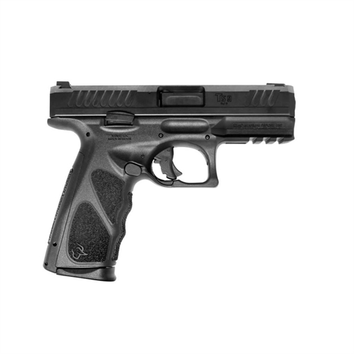 Picture of Taurus 1TS9SR041 TS9 Full Size Frame 9mm Luger 17+1 4" Matte Black Steel Barrel, Matte Black Serrated Steel Slide, Matte Black Polymer Frame w/Picatinny Rail, Black Polymer Grip, Includes 2 Magazines 1-TS9SR041
