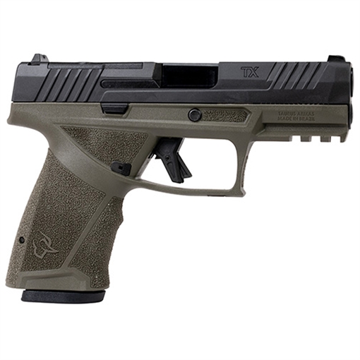 Picture of Taurus TX9 Compact Handgun 9mm Luger 15rd Magazines(2) 4" Barrel ODG Grip Black Slide 1-TX9C441-OD