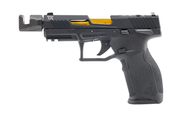 Picture of TAURUS TX22 22LR 4.6IN BARREL 22RD BLACK/GOLD W/ TANDEMKROSS COMPENSATOR 1-2TX22P141-TL1 1-2TX22P141-TL1