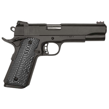 Picture of Taylors & Company 1911 A1 Tac Ultra 10mm Auto Caliber with 5" Barrel, 8+1 Capacity, Overall Black Parkerized Finish Steel, Beavertail Frame, Serrated Slide & Black/Gray G10 Grip 230057