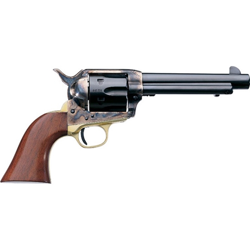 Picture of Taylors & Company Ranch Hand 45 Colt (LC) Caliber with 7.50" Blued Finish Barrel, 6rd Capacity Blued Finish Cylinder, Color Case Hardened Finish Steel Frame & Walnut Grip 550851