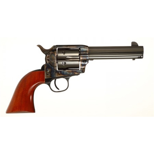 Picture of Taylors & Company 1873 Cattleman Drifter 45 Colt (LC) Caliber with 4.75" Blued Finish Barrel, 6rd Capacity Blued Finish Cylinder, Color Case Hardened Finish Steel Frame & Walnut Grip 556101