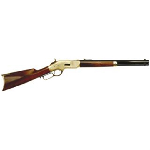 Picture of Taylors & Company 1866 45 Colt (LC) Caliber with 10+1 Capacity, 20" Blued Octagon Barrel, Brass Metal Finish & Walnut Stock Right Hand (Full Size) 550190