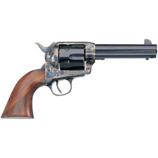Picture of Taylors & Company 1873 Cattleman SAO 357 Mag Caliber with 4.75" Blued Finish Barrel, 6rd Capacity Blued Finish Cylinder, Color Case Hardened Finish Steel Frame & Walnut Grip 550893